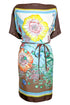 Amanda "Zodiac III/Opium Floral III" Silk Scarf Tunic